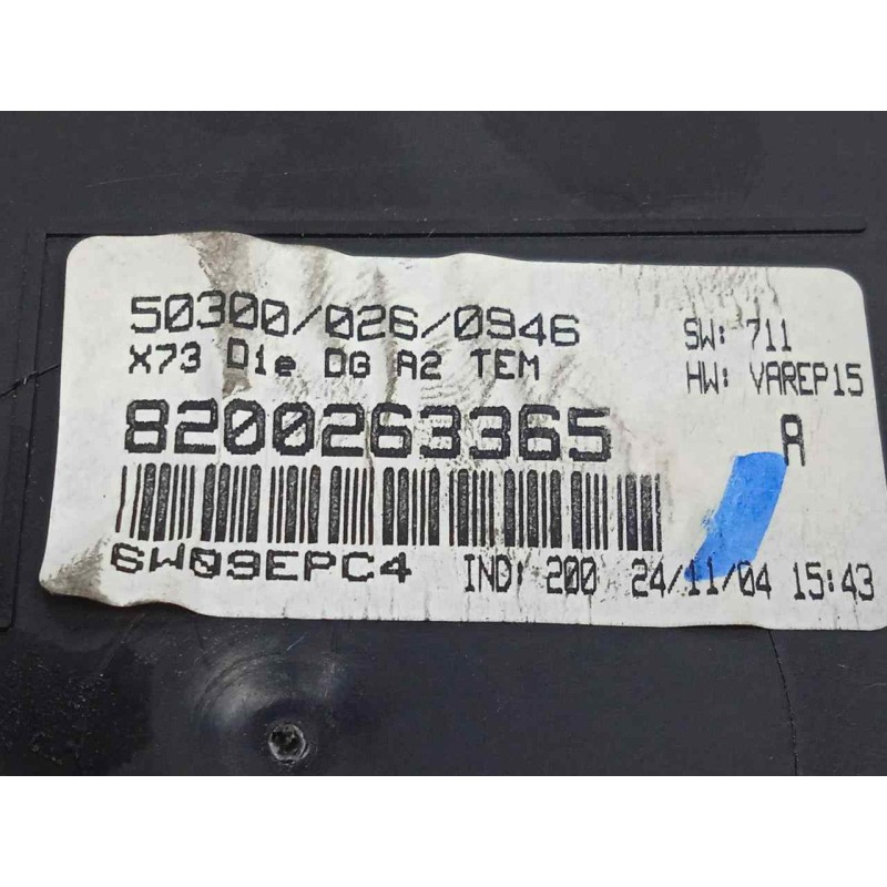 Recambio de cuadro instrumentos para renault vel satis (bj0) 2.2 dci turbodiesel referencia OEM IAM 8200263365  