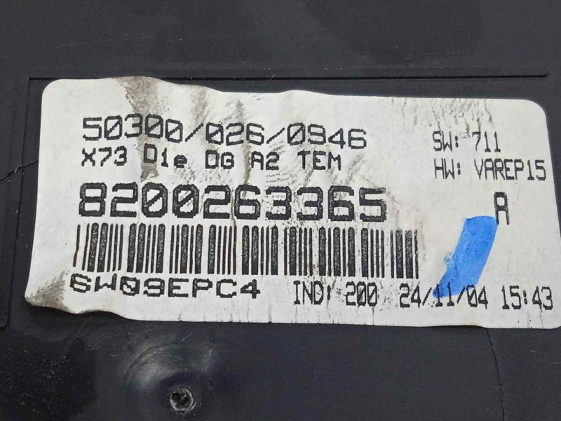 Recambio de cuadro instrumentos para renault vel satis (bj0) 2.2 dci turbodiesel referencia OEM IAM 8200263365  