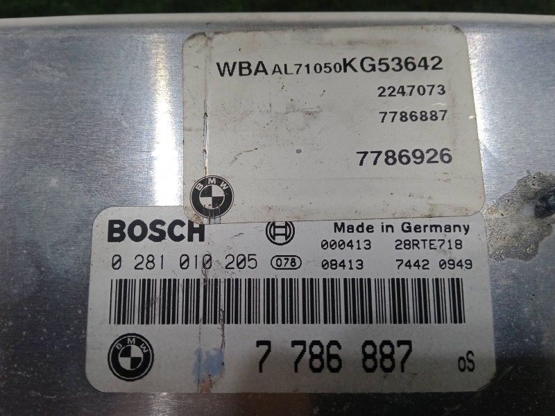 Recambio de centralita motor uce para bmw 3 (e46) 320 d referencia OEM IAM 0281010205 - 7786887  
