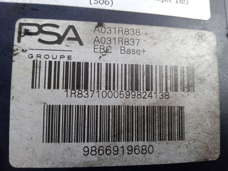 Recambio de abs para fiat scudo furgoneta 2.0 multijet 180 (506) referencia OEM IAM 9866919680 - A030L328A  