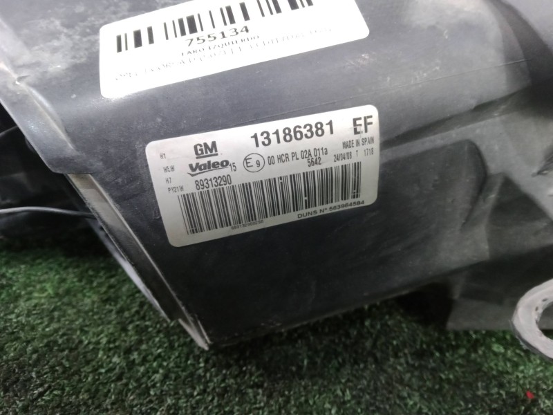 Recambio de faro izquierdo para opel corsa d (s07) 1.3 cdti (l08, l68) referencia OEM IAM 13186381 - 89313290 CORSA.D - H7 + H1 