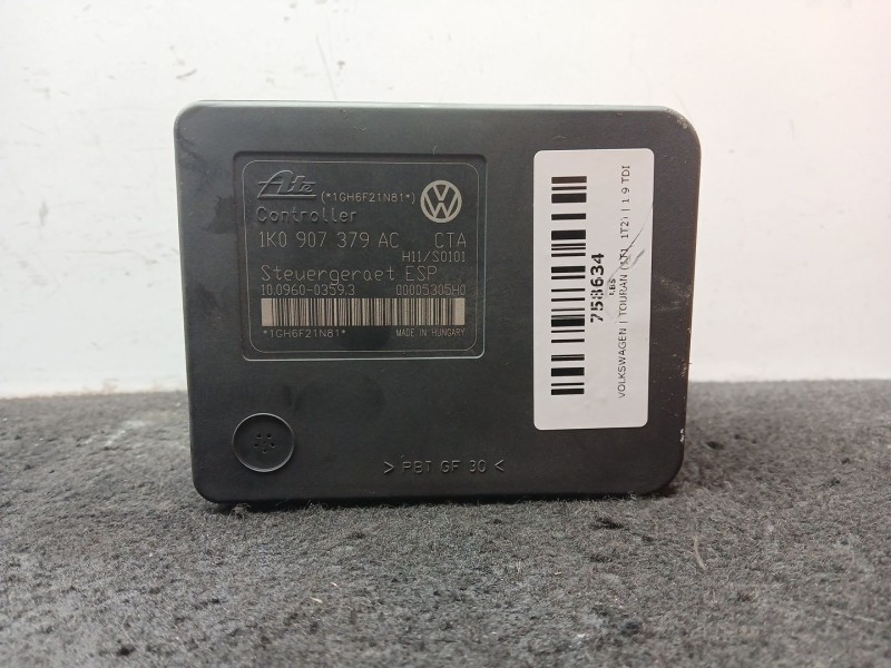 Recambio de abs para volkswagen touran (1t1, 1t2) 1.9 tdi referencia OEM IAM 1K0614517AE - 10020602404 - 1K0907379AC - 100960035