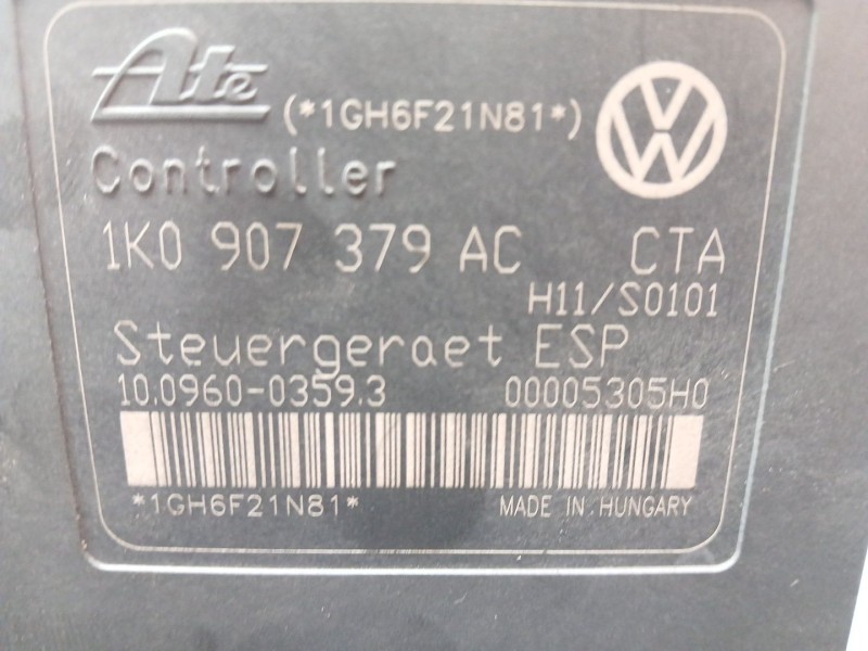 Recambio de abs para volkswagen touran (1t1, 1t2) 1.9 tdi referencia OEM IAM 1K0614517AE - 10020602404 - 1K0907379AC - 100960035