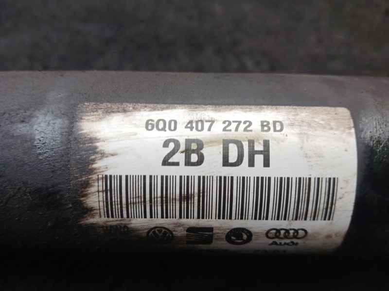 Recambio de transmision delantera derecha para skoda fabia ii (542) 1.4 referencia OEM IAM 6Q0407272BD  LONGITUD 75.5CM