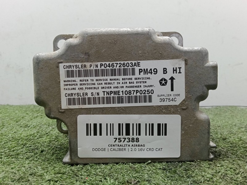 Recambio de centralita airbag para dodge caliber 2.0 16v crd cat referencia OEM IAM P04672603AE - 1087P0250  