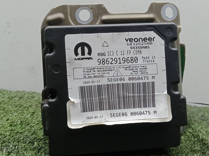 Recambio de centralita airbag para fiat scudo furgoneta 2.0 multijet 180 (506) referencia OEM IAM 9862919680  