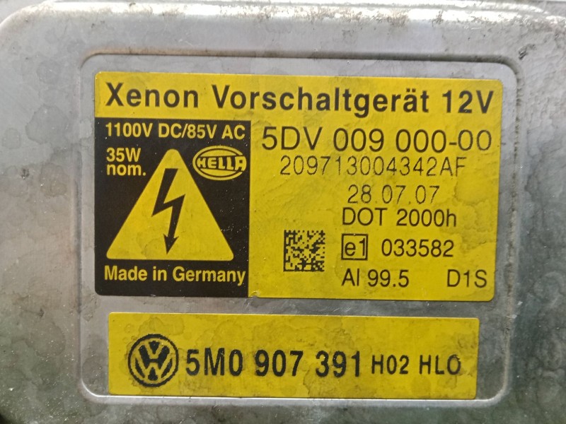 Recambio de centralita faros xenon para volkswagen touareg (7la, 7l6, 7l7) 2.5 r5 tdi referencia OEM IAM 5M0907391  