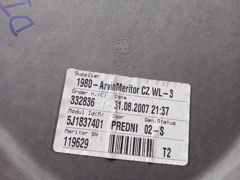 Recambio de elevalunas delantero izquierdo para skoda fabia ii (542) 1.4 referencia OEM IAM 5J1837401  ELECTRICO