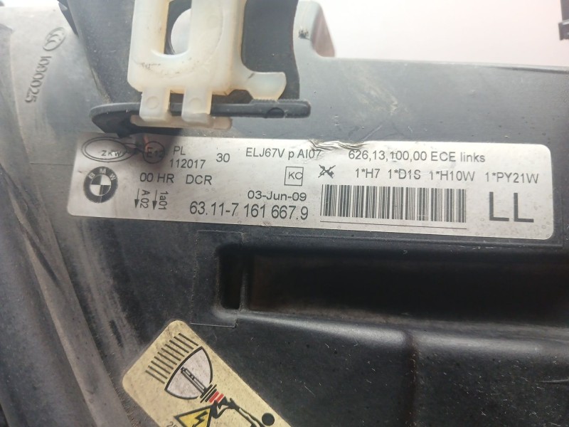 Recambio de faro izquierdo para bmw 3 (e90) 320 d referencia OEM IAM 631171616679 - 6261310000 ZKW 11PINES - XENON