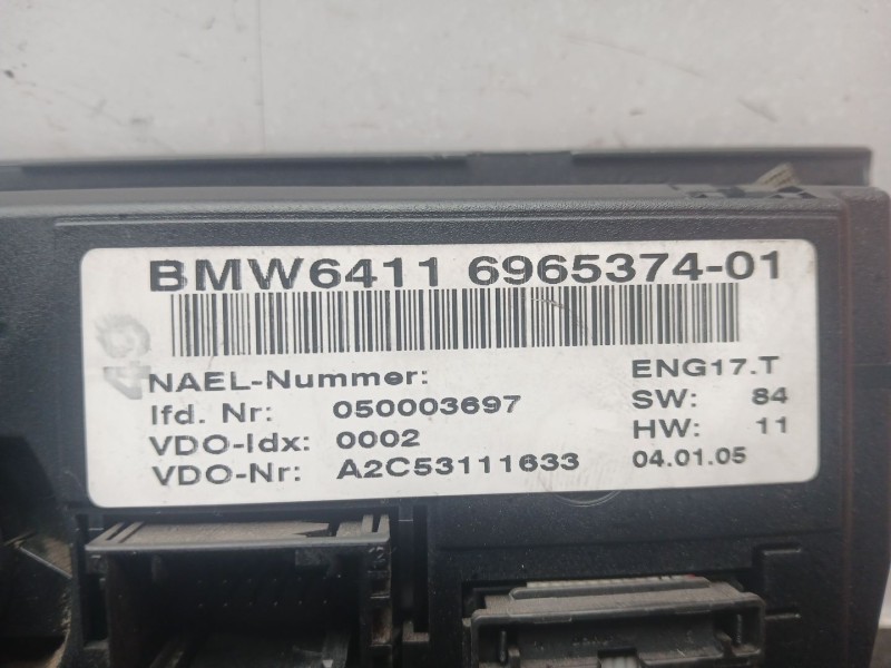 Recambio de mando climatizador para bmw 3 (e90) 320 d referencia OEM IAM 6411696537401 - 050003697  2 CONECTORES