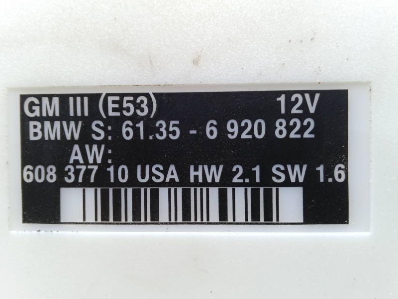 Recambio de modulo confort para bmw x5 (e53) 3.0 i referencia OEM IAM 6010731017 - 6920822 - 60837710  
