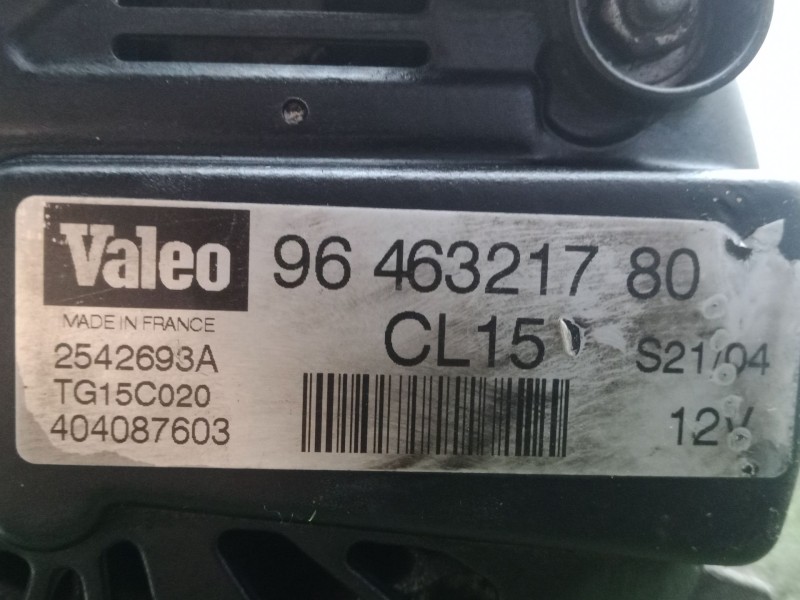 Recambio de alternador para citroën c5 i (dc_) 2.0 hdi (dcrhzb, dcrhze) referencia OEM IAM 9646321780 150.AH - 6.CANALES POLEA.E