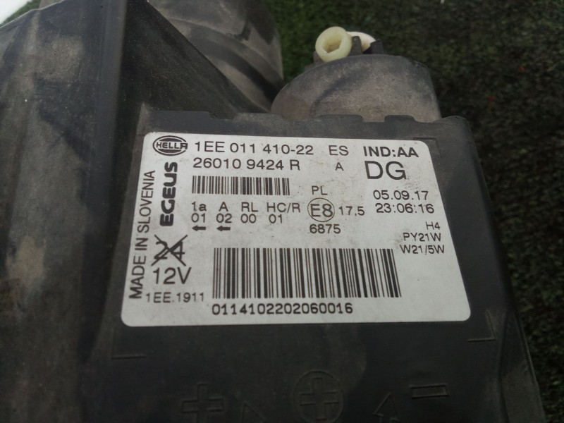 Recambio de faro derecho para fiat talento kombi (296) l1h1 1,0t basis (m1) referencia OEM IAM SIN REFERENCIA HALOGENO - 16-20 