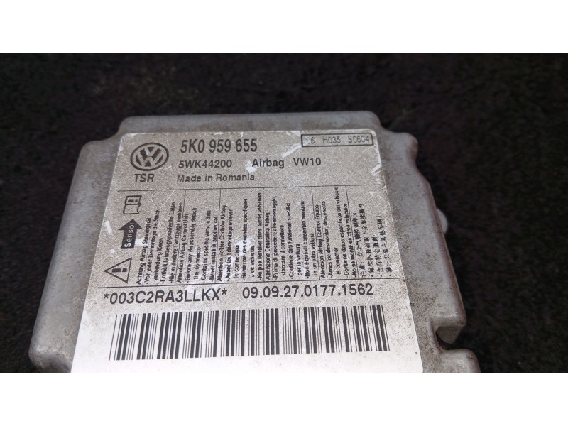 Recambio de centralita airbag para volkswagen golf vi (5k1) 1.6 tdi referencia OEM IAM 5K0959655 - 5WK44200  