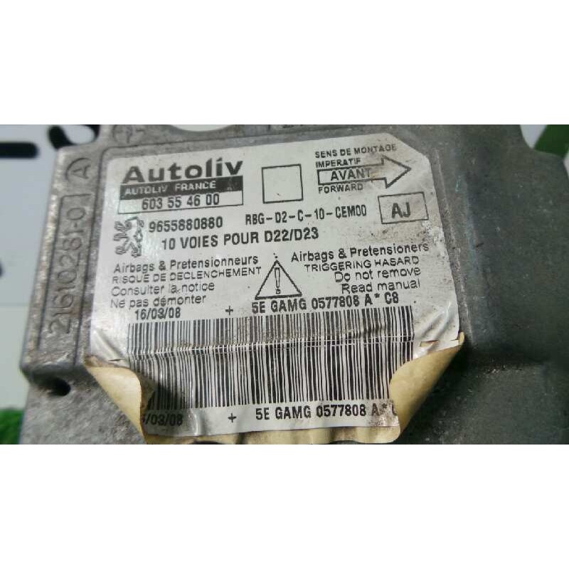 Recambio de centralita airbag para peugeot 407 1.6 hdi referencia OEM IAM 603554600-9655880880 AUTOLIV 
