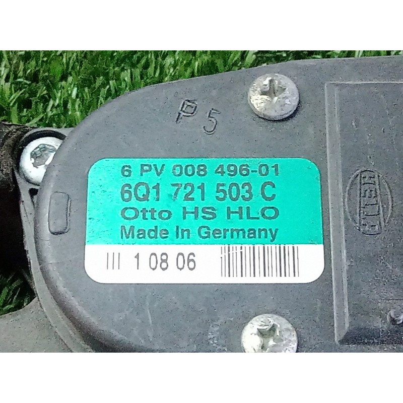 Recambio de potenciometro pedal para seat leon (1m1) 1.6 referencia OEM IAM 6Q1721503C-6PV00849601  6PV00849601