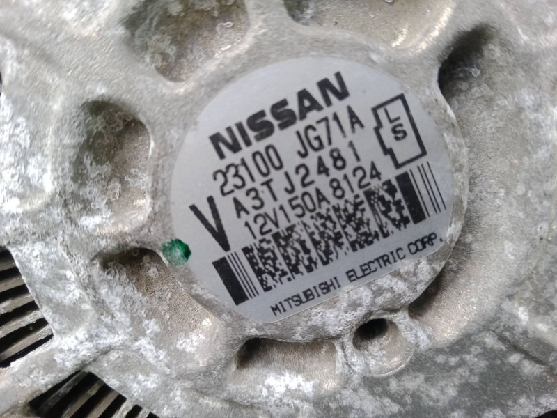 Recambio de alternador para renault koleos i (hy_) 2.0 dci (hy0k) referencia OEM IAM 23100JG71A - A3TJ2481 7.CANALES - 150.AH PO