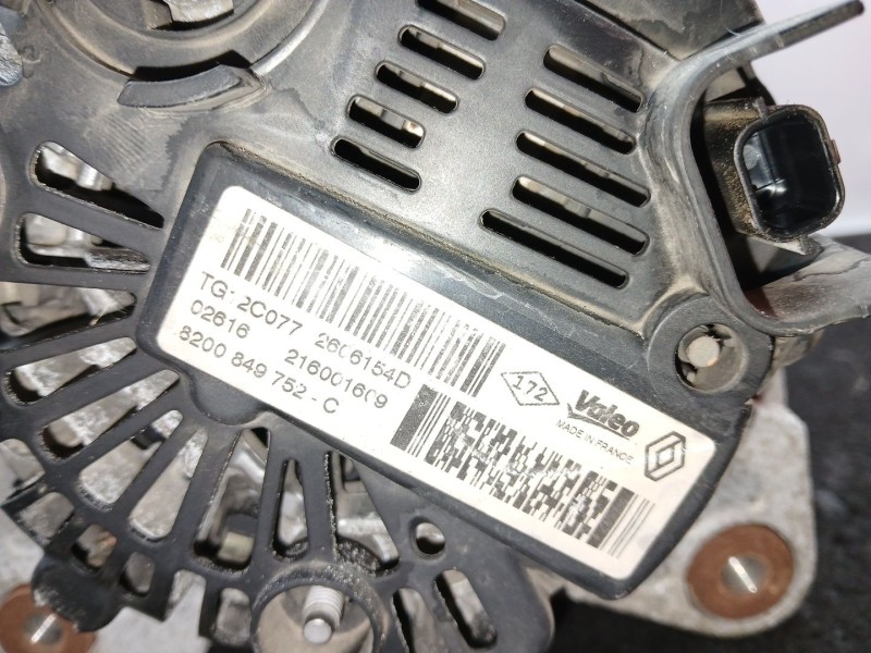 Recambio de alternador para renault scénic iii (jz0/1_) 1.2 tce referencia OEM IAM TG12C077 - 2606154D - 8200849752C  