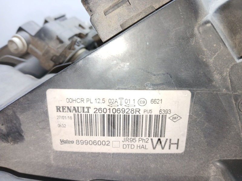 Recambio de faro derecho para renault scénic iii (jz0/1_) 1.2 tce referencia OEM IAM 89906002 - 260106928R  