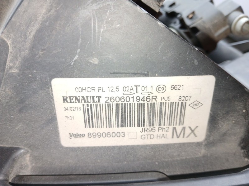 Recambio de faro izquierdo para renault scénic iii (jz0/1_) 1.2 tce referencia OEM IAM 89906003 - 260601946R  