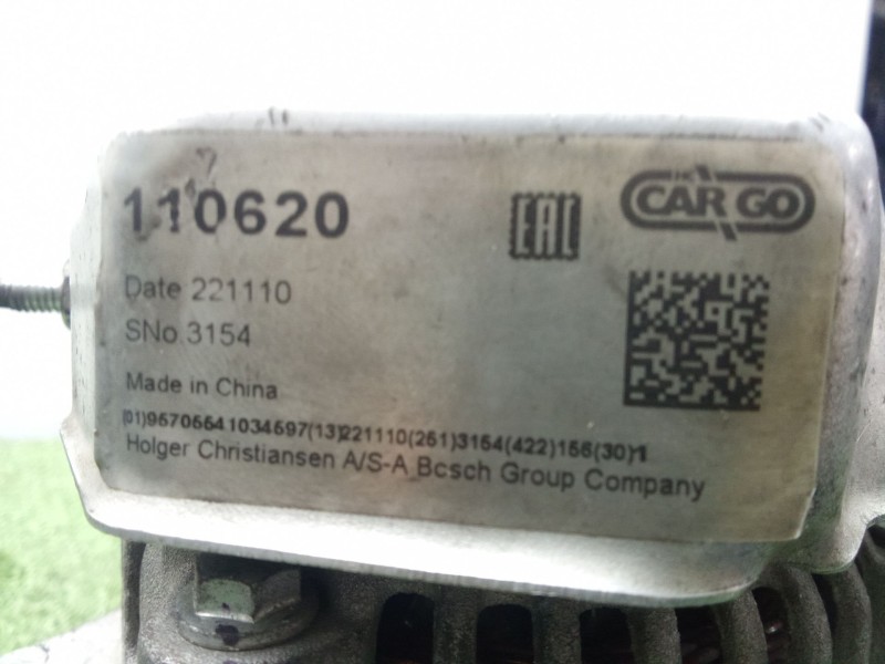 Recambio de alternador para bellier opale dpb 503 referencia OEM IAM 110620 40AMP 