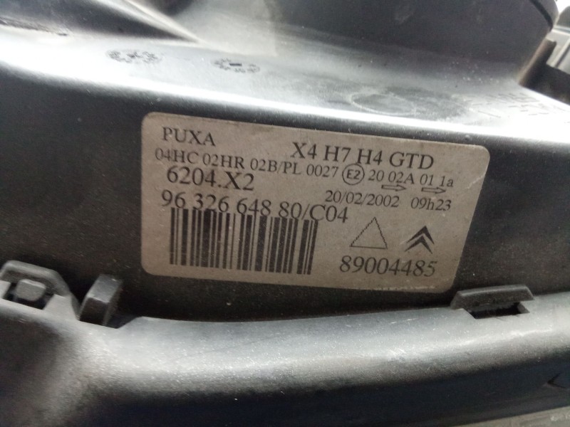 Recambio de faro izquierdo para citroën c5 i (dc_) 2.0 hdi (dcrhzb, dcrhze) referencia OEM IAM 96326648  