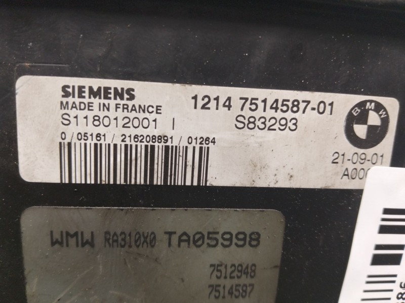 Recambio de centralita motor uce para mini mini (r50, r53) one referencia OEM IAM 1214751458701 - S118012001 S83293 SIEMENS