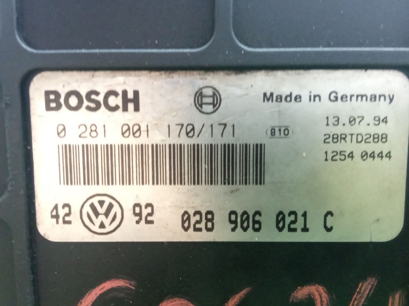 Recambio de centralita motor uce para audi a4 b5 (8d2) 1.9 tdi referencia OEM IAM 0281001170 - 028906021C  