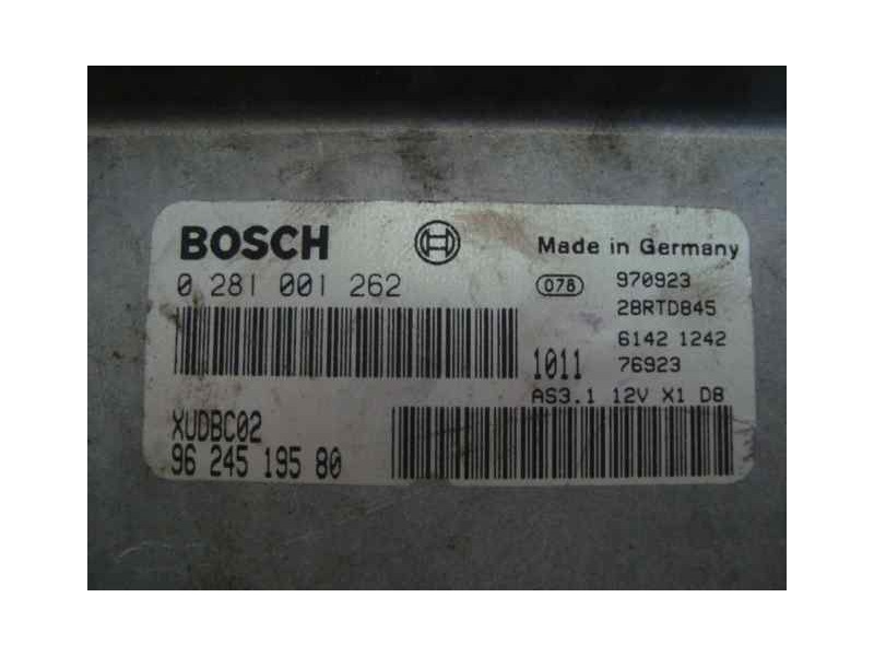 Recambio de centralita motor uce para peugeot 406 berlina (s1/s2) 1.9 turbodiesel cat referencia OEM IAM 0281001262-XUDBC02-9624
