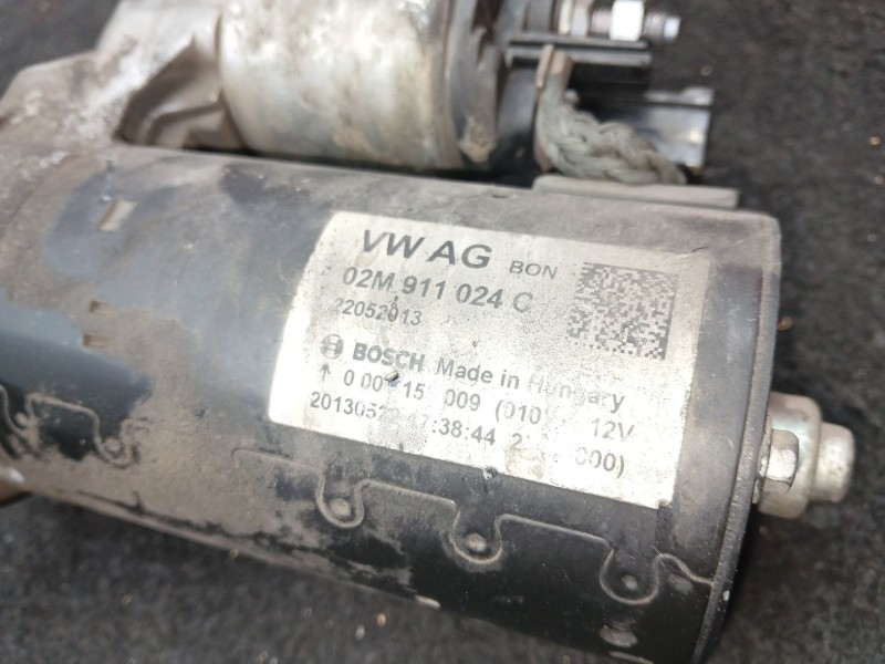 Recambio de motor arranque para volkswagen passat b7 (362) 2.0 tdi referencia OEM IAM 02M911024C - 0001153009 BOSCH 