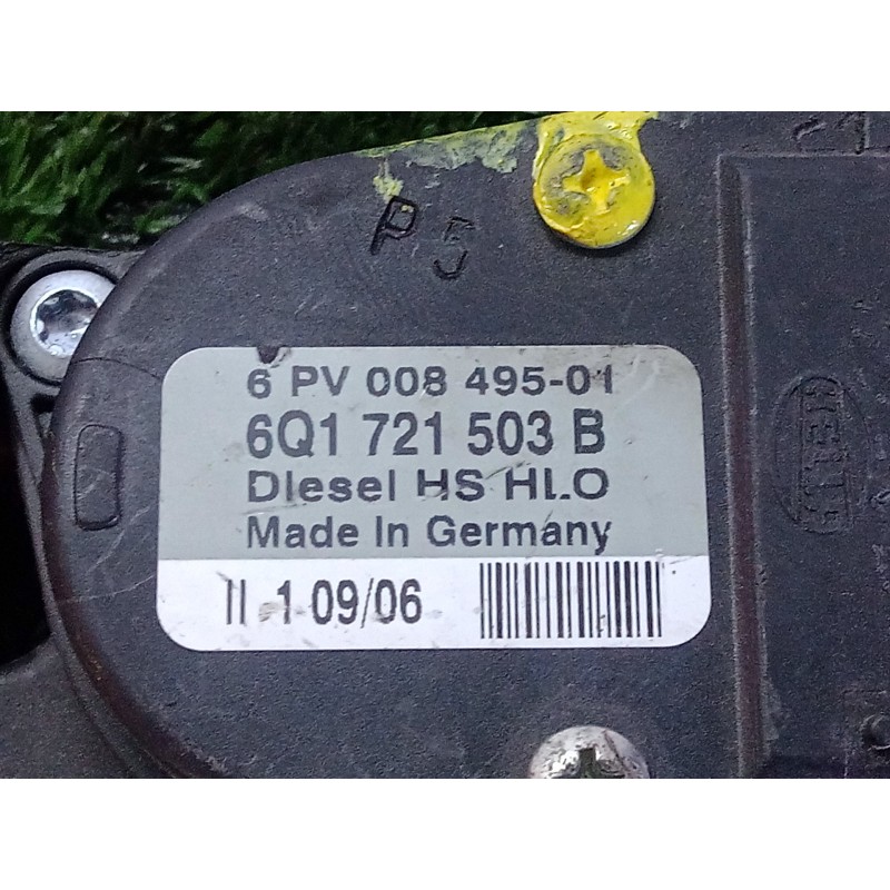 Recambio de potenciometro pedal para volkswagen polo (9n3) 1.4 16v referencia OEM IAM 6Q1721503B  6PV00849501