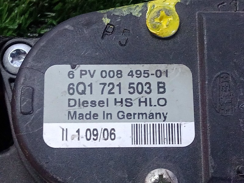 Recambio de potenciometro pedal para volkswagen polo (9n3) 1.4 16v referencia OEM IAM 6Q1721503B  6PV00849501