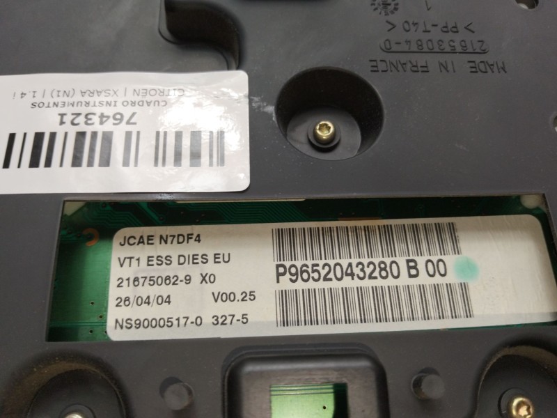 Recambio de cuadro instrumentos para citroën xsara (n1) 1.4 i referencia OEM IAM P9652043280 1.CONECTOR 