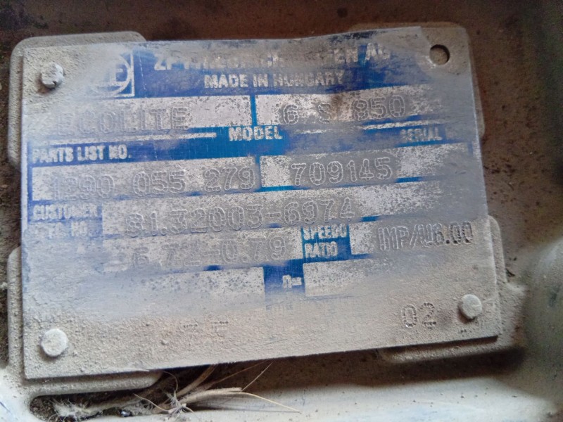 Recambio de caja cambios para man l 2000 evolution 6.9 diesel referencia OEM IAM 6S850 - 1290055279 - 81320036974  