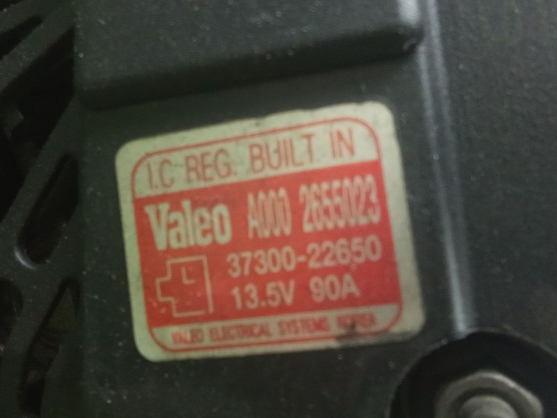 Recambio de alternador para hyundai tucson (jm) 2.0 a las 4 ruedas referencia OEM IAM A0002655023 90AMP 