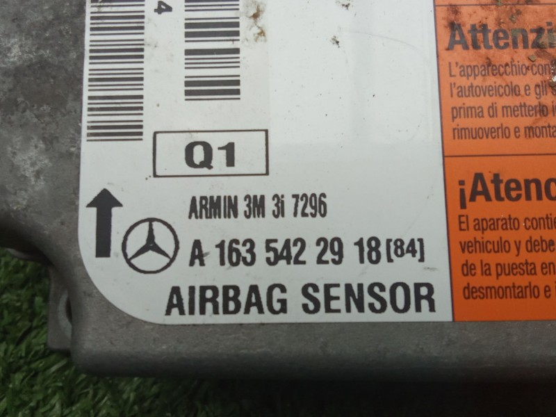 Recambio de centralita airbag para mercedes-benz clase m (w163) ml 400 cdi (163.128) referencia OEM IAM A1635422918  