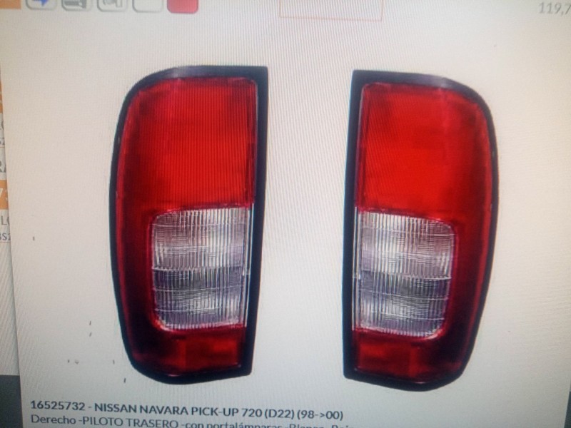 Recambio de piloto trasero derecho para nissan navara (d22) 2.5 d 4x4 referencia OEM IAM 16525732  