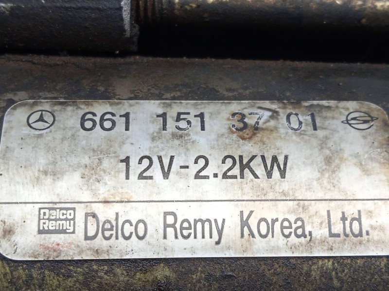 Recambio de motor arranque para ssangyong rodius 2.7 turbodiesel cat referencia OEM IAM 6611513701 DELCO 10.DIENTES