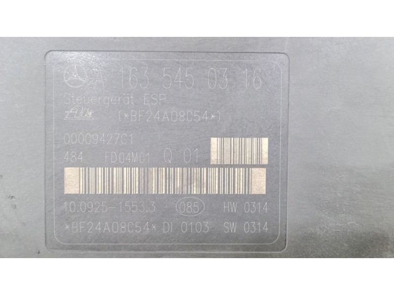 Recambio de abs para mercedes-benz clase m (w163) ml 400 cdi (163.128) referencia OEM IAM 10020806043 - A1635450316  