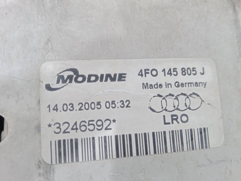 Recambio de intercooler para audi a6 c6 (4f2) 2.0 tdi referencia OEM IAM 4F0145805J 208X203X64 - ALUMINIO MODINE