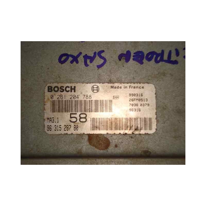 Recambio de centralita motor uce para citroën saxo 1.1 referencia OEM IAM 0261204788-MA31-9631528780  