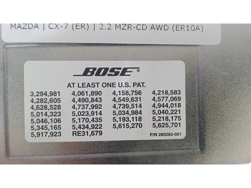 Recambio de no identificado para mazda cx-7 (er) 2.2 mzr-cd awd (er10a) referencia OEM IAM EH4466920  