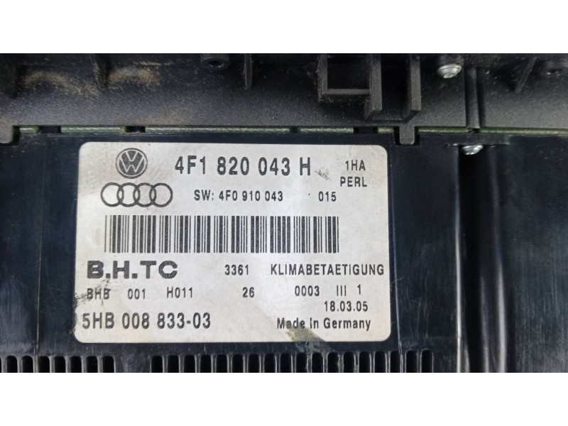 Recambio de mando climatizador para audi a6 c6 (4f2) 2.0 tdi referencia OEM IAM 4F1820043H  