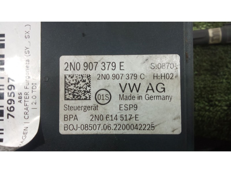 Recambio de abs para volkswagen crafter furgoneta (sy_, sx_) 2.0 tdi referencia OEM IAM 2N0907379E - 2N0614517E - 0265290953  BO