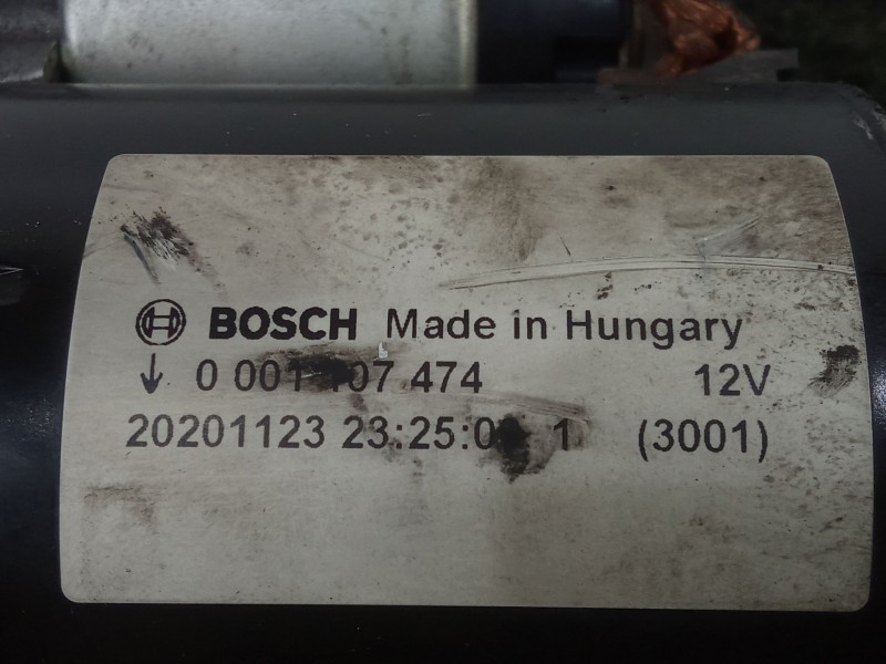 Recambio de motor arranque para microcar m.go 0.5 referencia OEM IAM 0001107474 0001107474 BOSCH