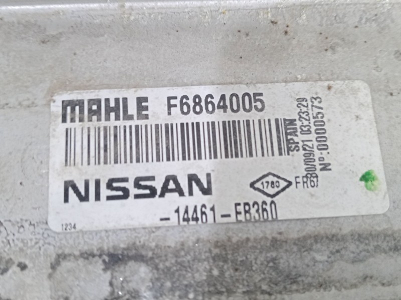 Recambio de intercooler para nissan navara np300 (d40) 2.5 dci 4wd referencia OEM IAM F6864005 F6864005 MAHLE