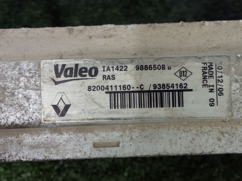 Recambio de intercooler para opel vivaro a furgoneta (x83) 2.0 cdti (f7) referencia OEM IAM 8200411160  VALEO