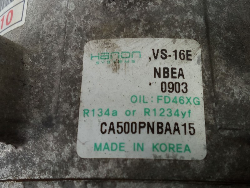 Recambio de compresor aire acondicionado para kia carens iv 1.6 gdi referencia OEM IAM CA500PNBAA15 2.PINES 