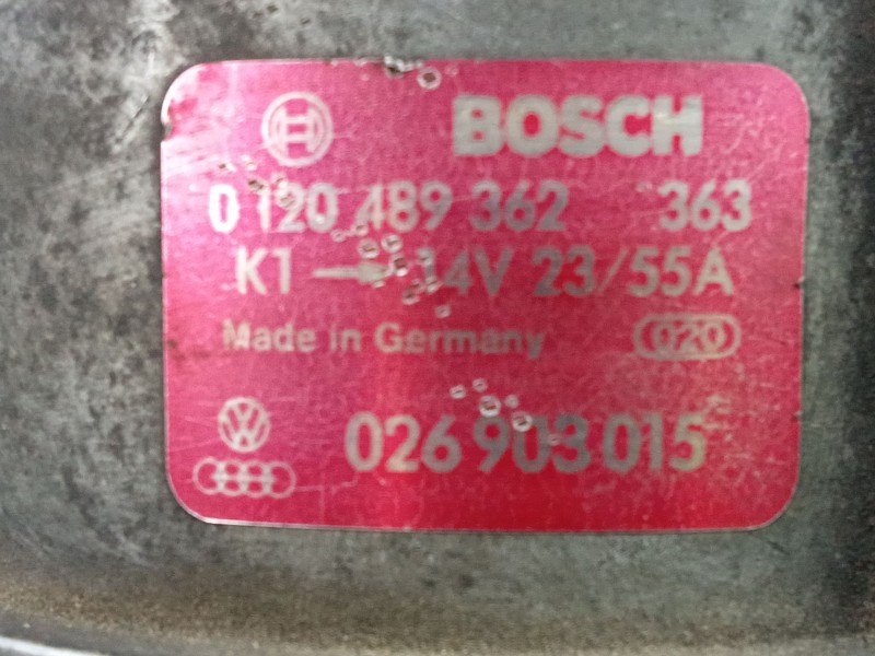 Recambio de alternador para volkswagen golf ii (191/193) 1.8 referencia OEM IAM 026903015 55AMP POLEA FIJA