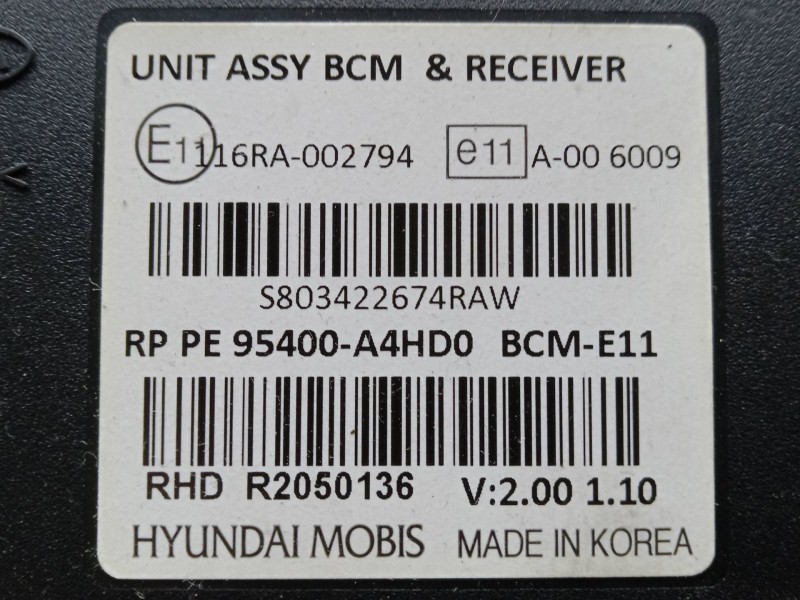 Recambio de modulo electronico para kia carens iv 1.6 gdi referencia OEM IAM 95400A4HD0  